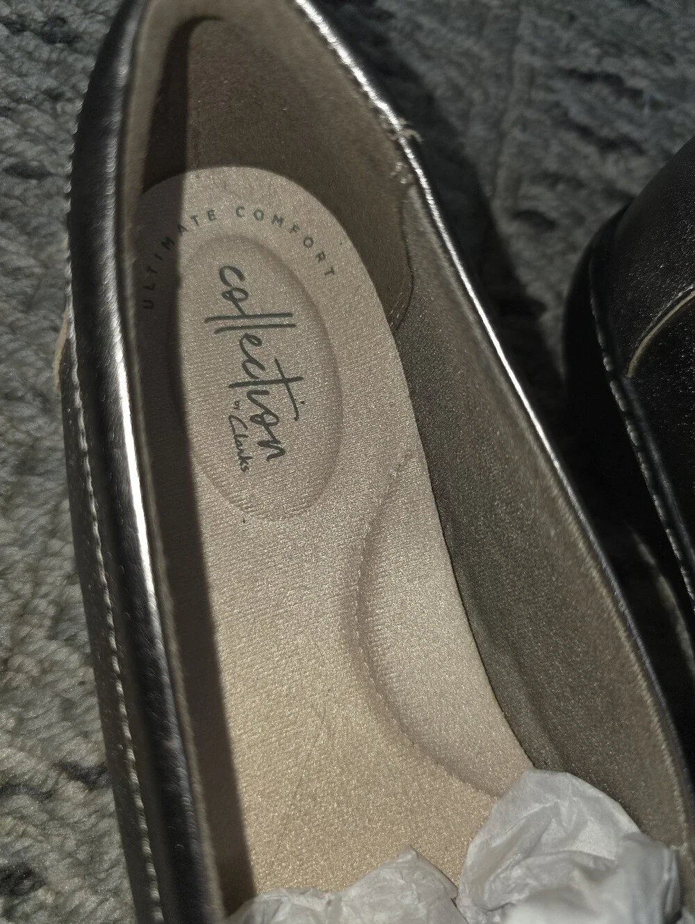 NWOT Clarks Collection Ashland Ballet Loafers | Metallic Rose Gold Leather | - Picture 3 of 10